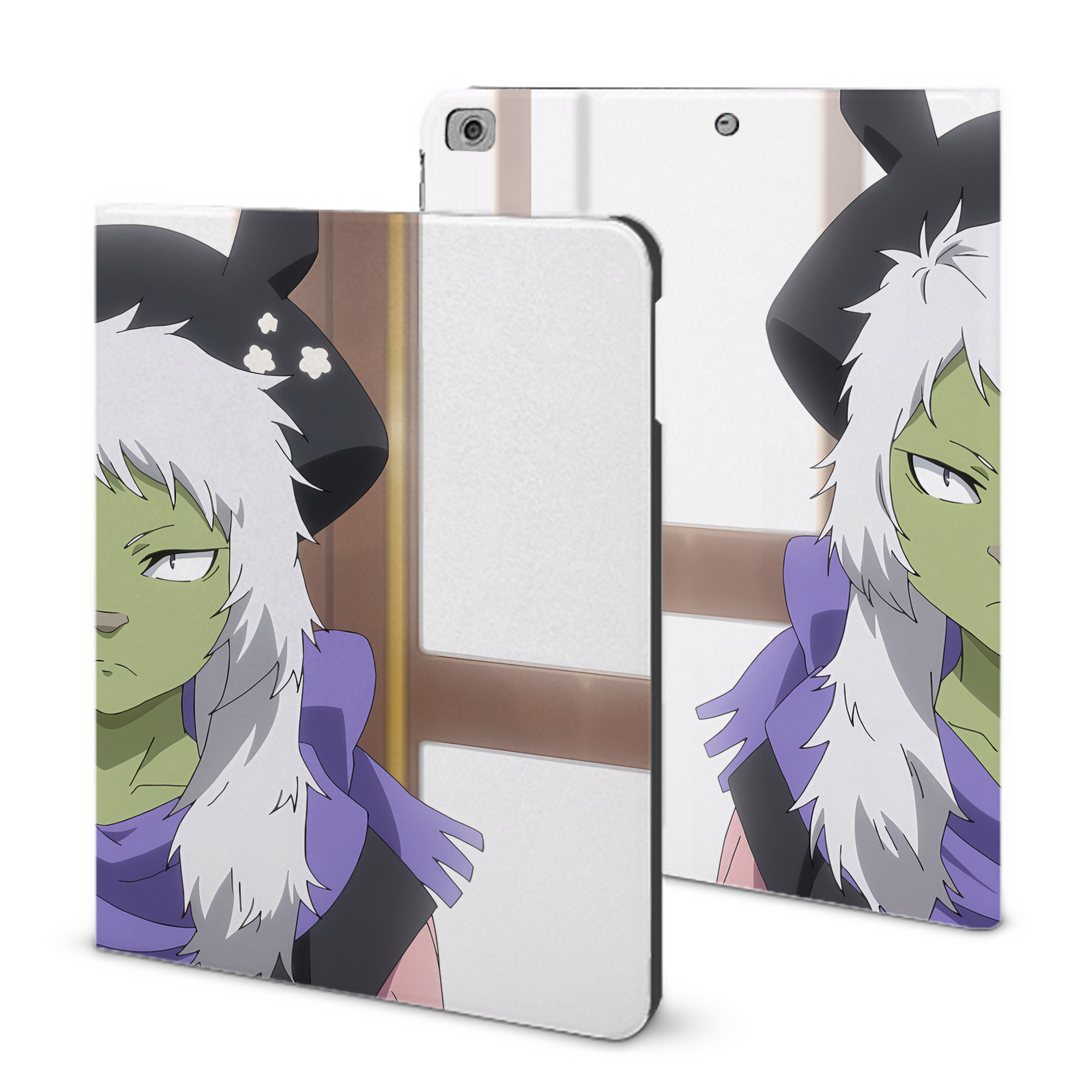（画像用） 転スラ Regarding Reincarnated to Slime IPad ケース ブック型 PUレザー TPU 耐衝撃 軽量 薄型 ペン収納なし 全面保護 IPad 各モデル対応